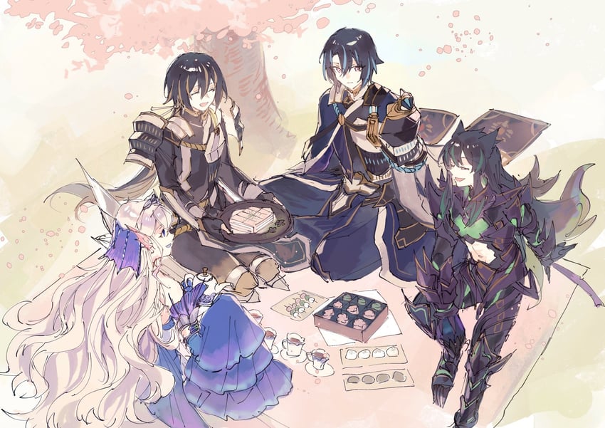 kitkallos, visas starfrost, scareclaw reichheart, visas samsara, and mannadium riumheart (yu-gi-oh!) drawn by liiiyeee