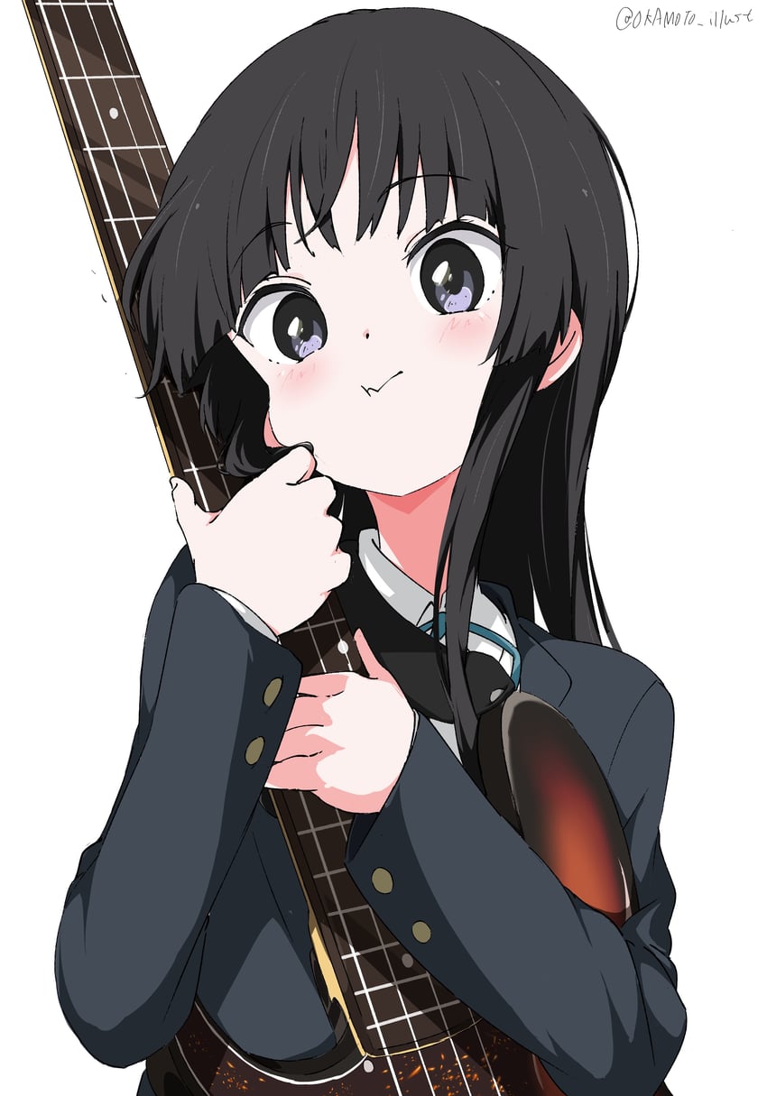 akiyama mio (k-on!) drawn by white_gorilla_(okamoto)
