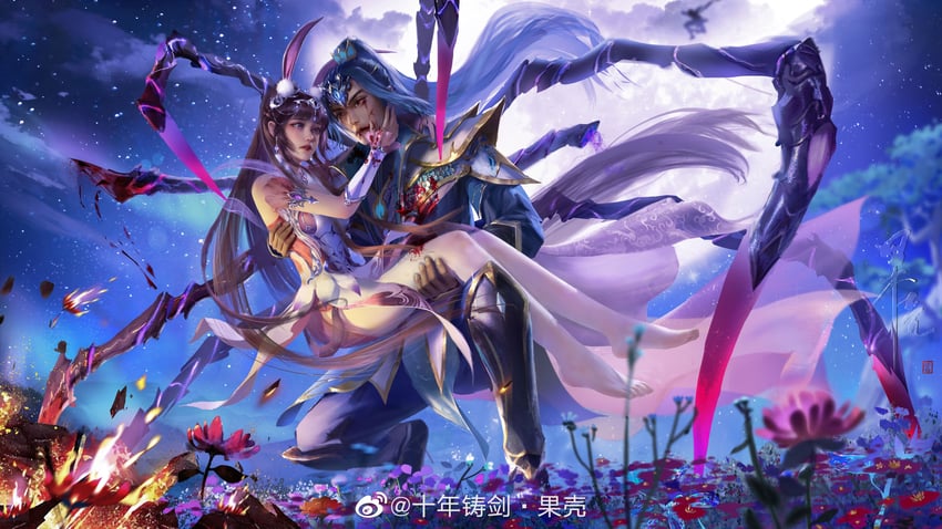xiao wu and tang san (douluo dalu) drawn by shinian_zhu_jian_guo_qiao