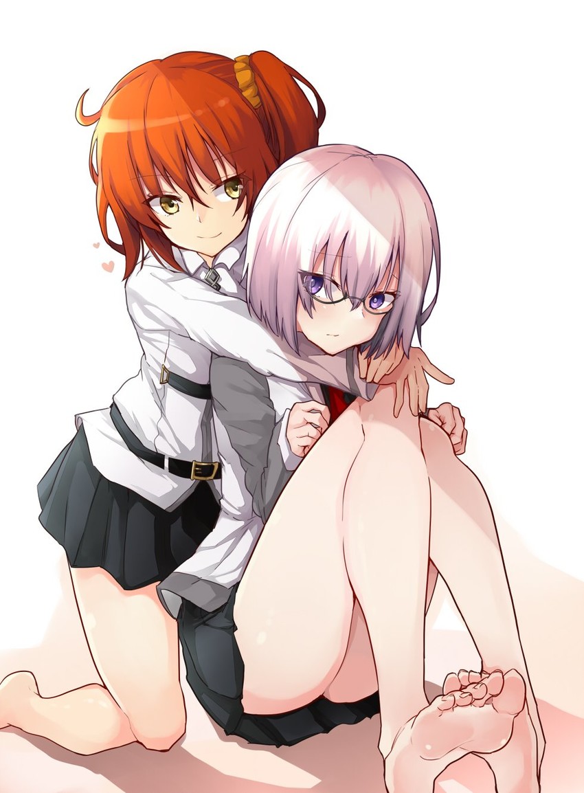 mash kyrielight and fujimaru ritsuka (fate and 1 more) drawn by batatata77