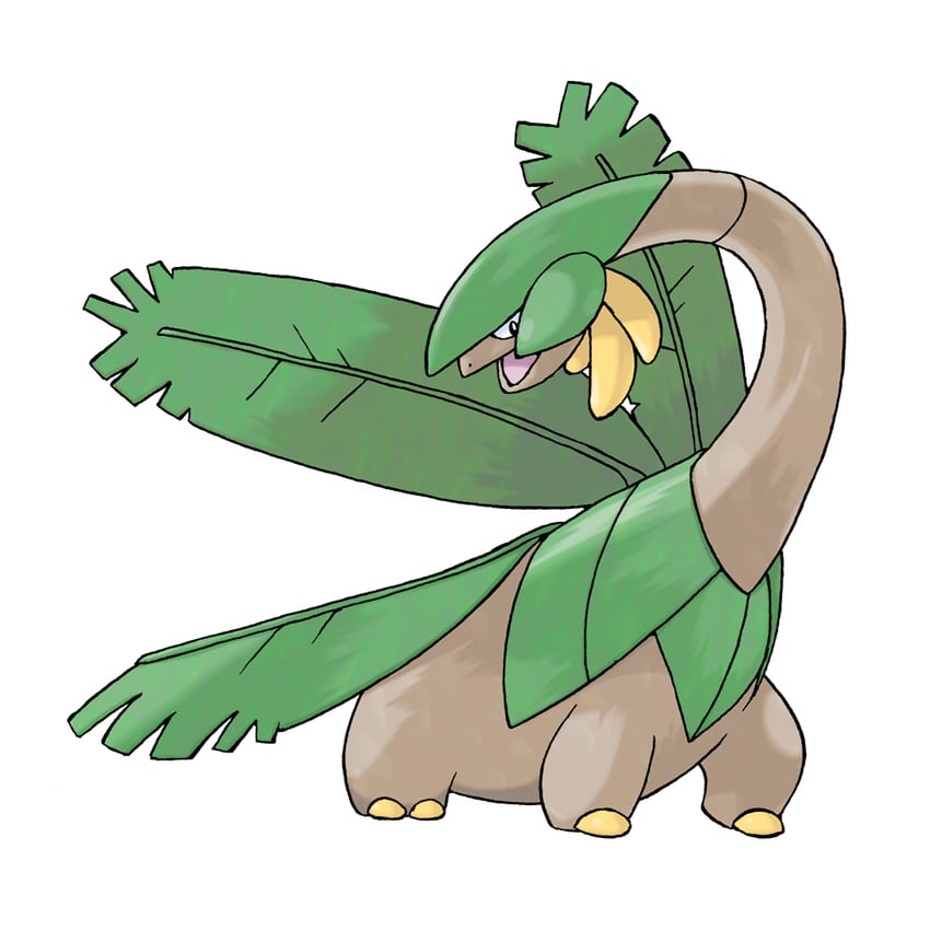 tropius (pokemon and 1 more) drawn by sugimori_ken