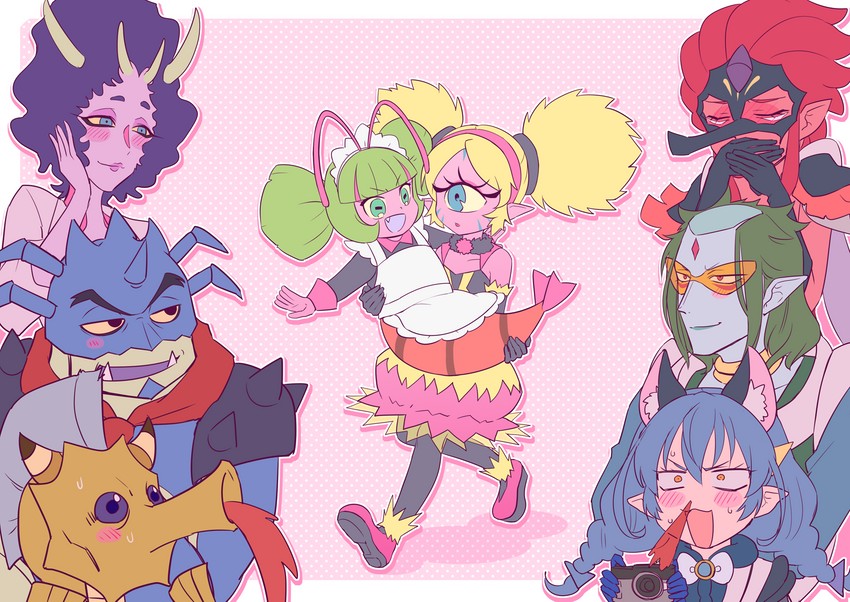 yuni, eyewon, tenjou, elda, chongire, and 4 more (precure and 2 more) drawn by asdge23
