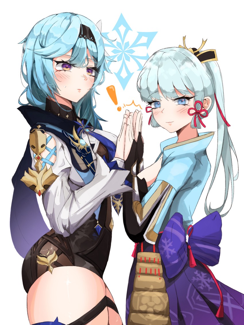 kamisato ayaka and eula (genshin impact) drawn by sic_lazy_jung