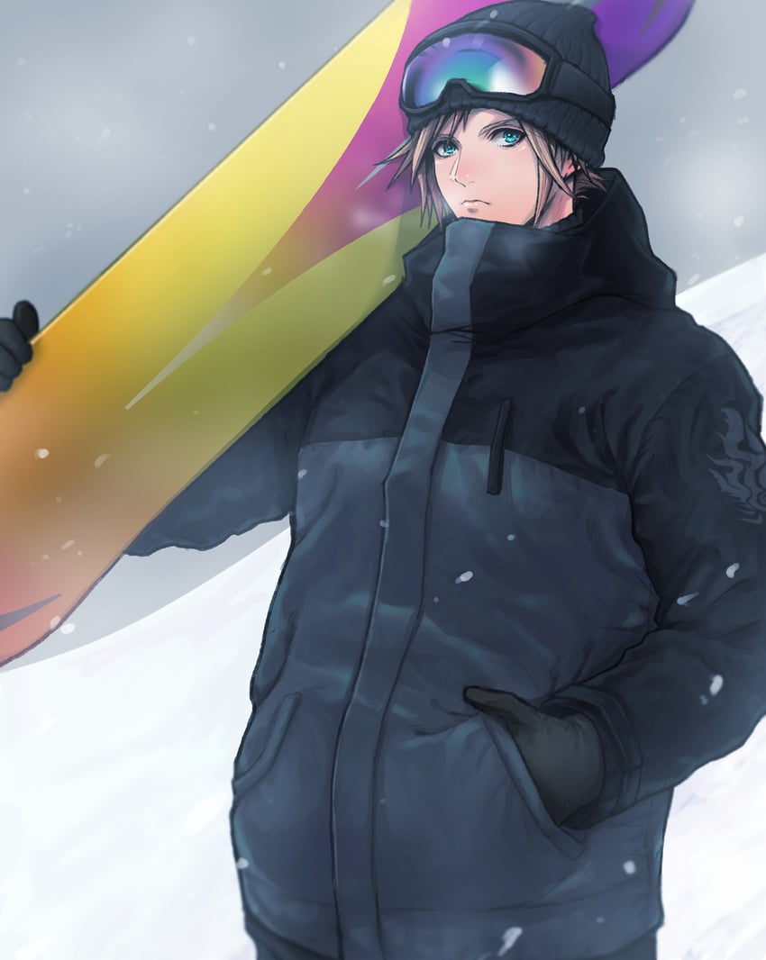 cloud strife (final fantasy and 2 more) drawn by beckey9415