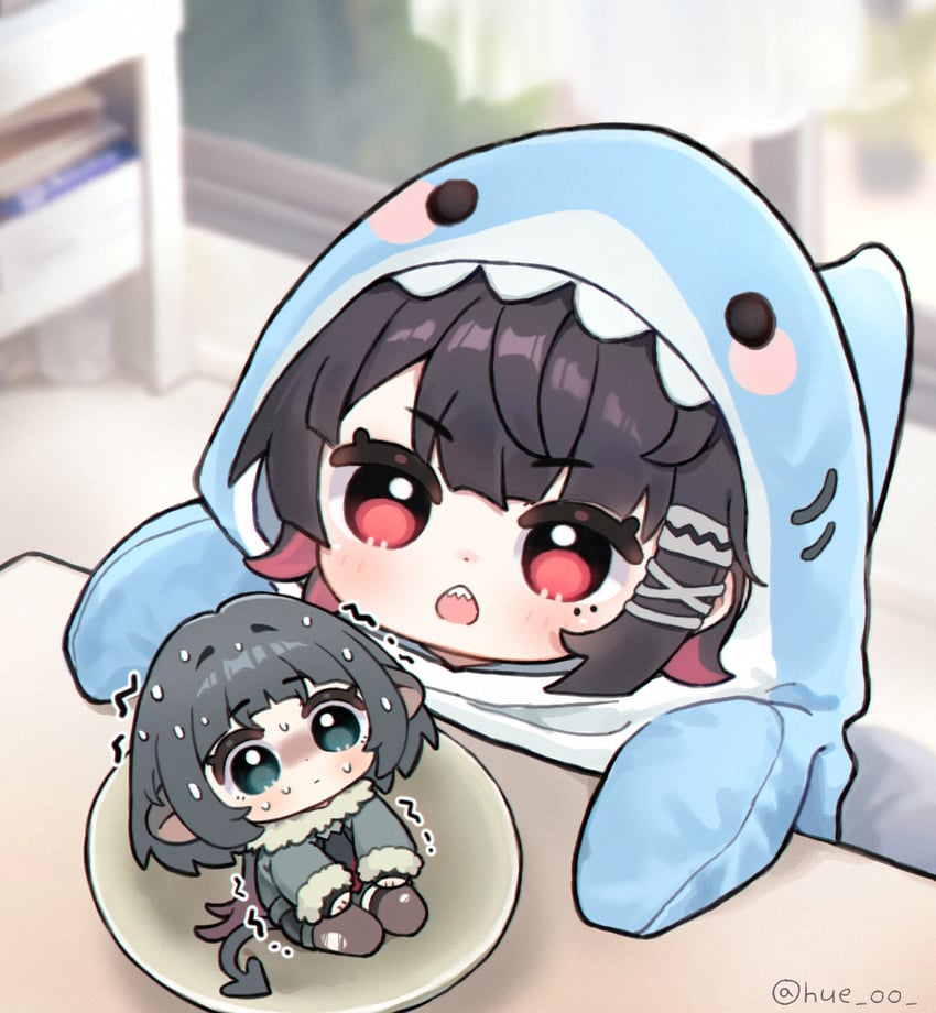 ellen joe and jane doe (zenless zone zero) drawn by hue_oo