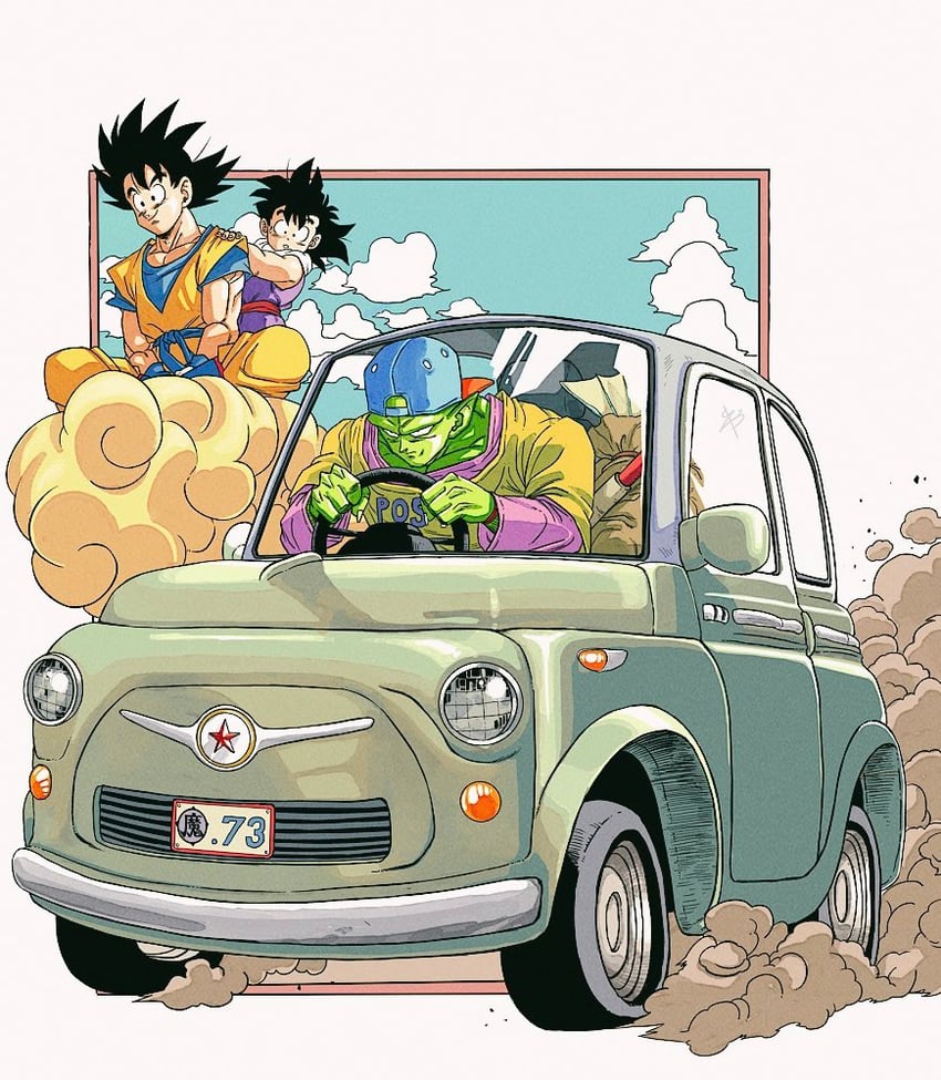 son goku, son gohan, and piccolo (dragon ball and 1 more) drawn by reeya