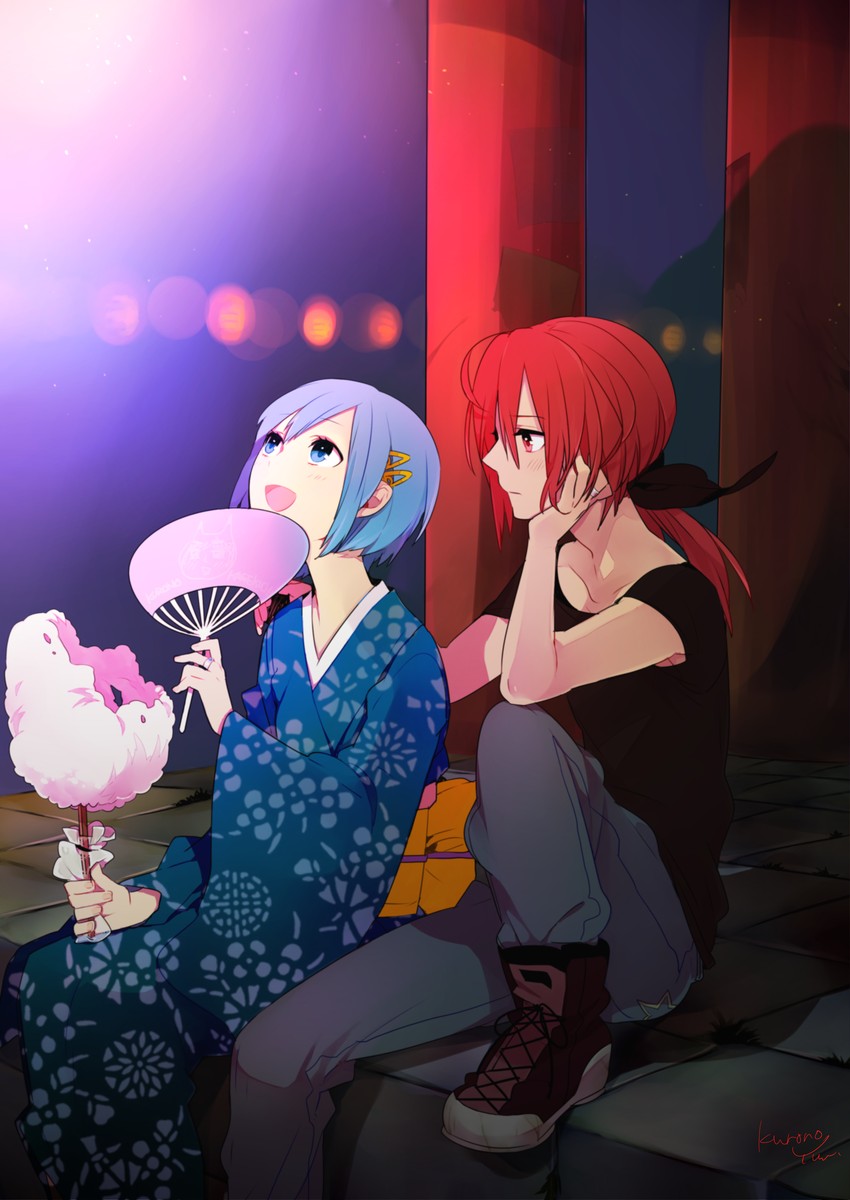 miki sayaka and sakura kyoko (mahou shoujo madoka magica) drawn by kurono_yuu
