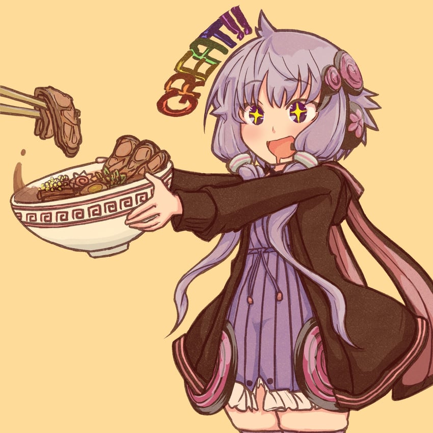 yuzuki yukari (vocaloid and 1 more) drawn by haiku_kit