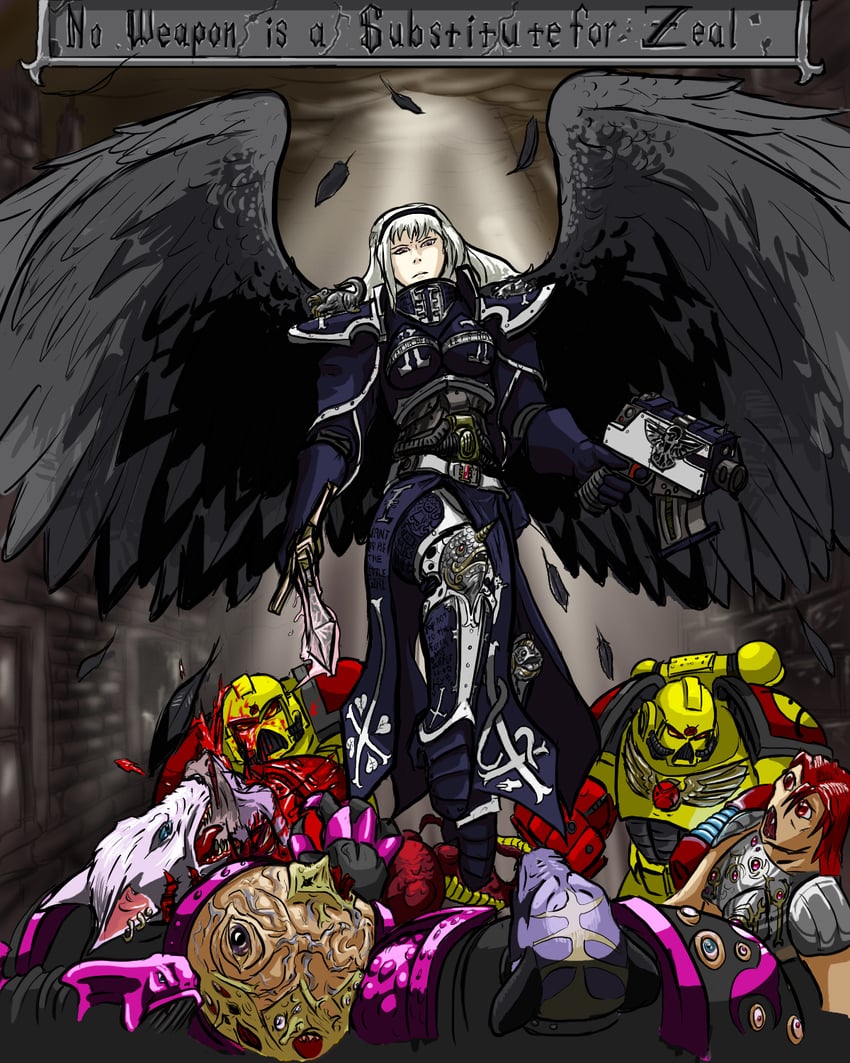 suigintou, adeptus astartes, adepta sororitas, and chaos space marine (warhammer 40k)
