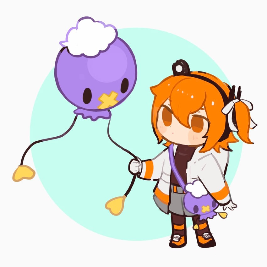 adachi rei and drifloon (pokemon and 2 more) drawn by s1ho_(ukiy0u0)