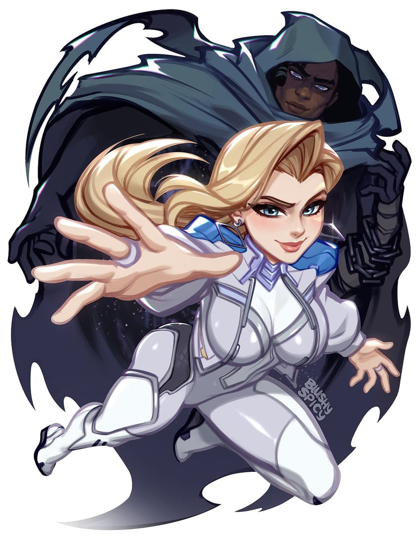 dagger and cloak (marvel and 1 more) drawn by blushyspicy