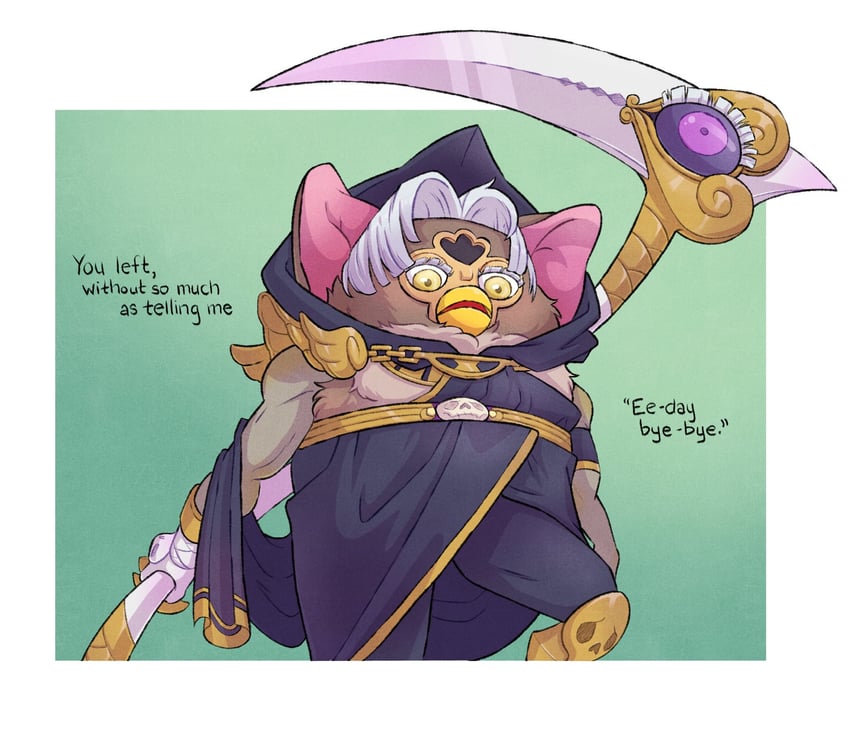 thanatos and furby (hades and 2 more) drawn by jamie_loughran