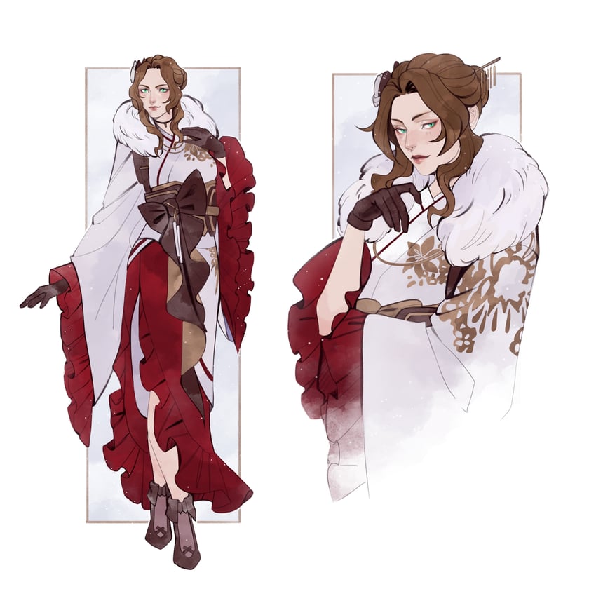 aerith gainsborough (final fantasy and 2 more) drawn by robasarel