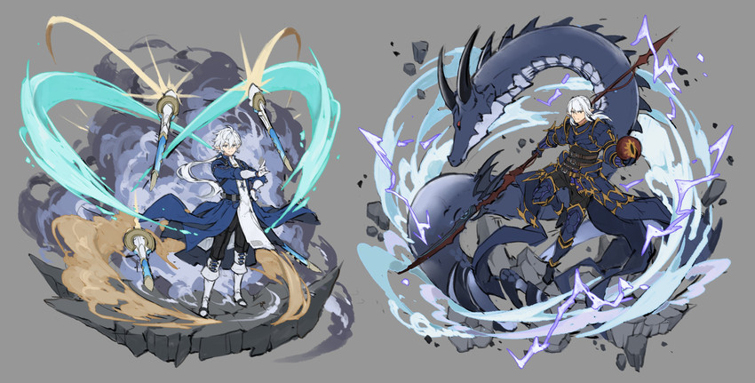dragoon, estinien varlineau, alphinaud leveilleur, and sage (final fantasy and 1 more) drawn by papajay_(jennygin2)