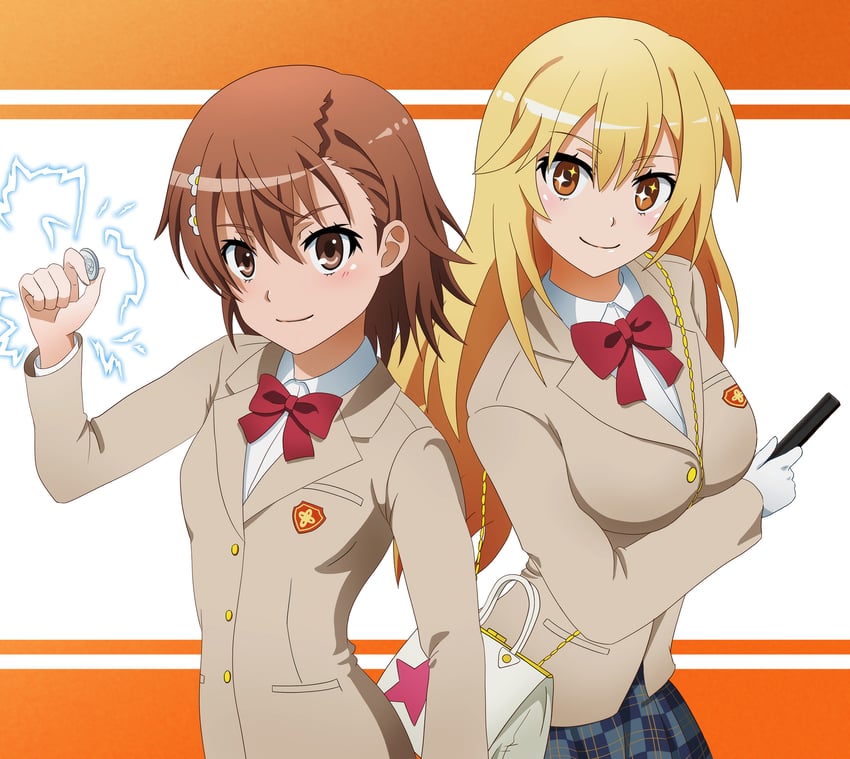 misaka mikoto and shokuhou misaki (toaru majutsu no index and 1 more) drawn by kasumi_uzuki