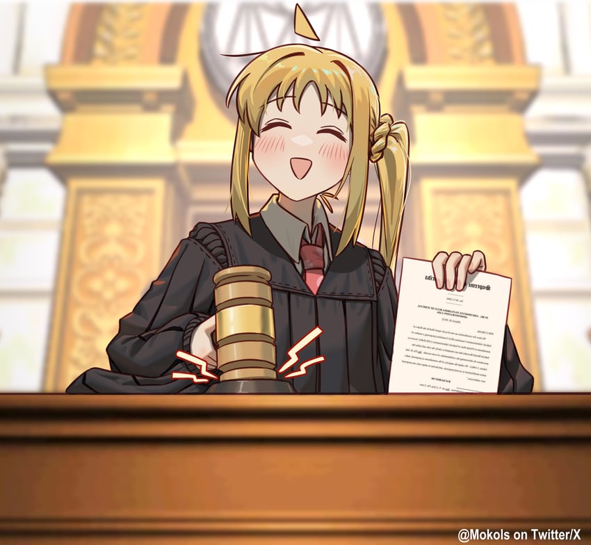 ijichi nijika and the judge (bocchi the rock! and 1 more) drawn by myvia_mokols