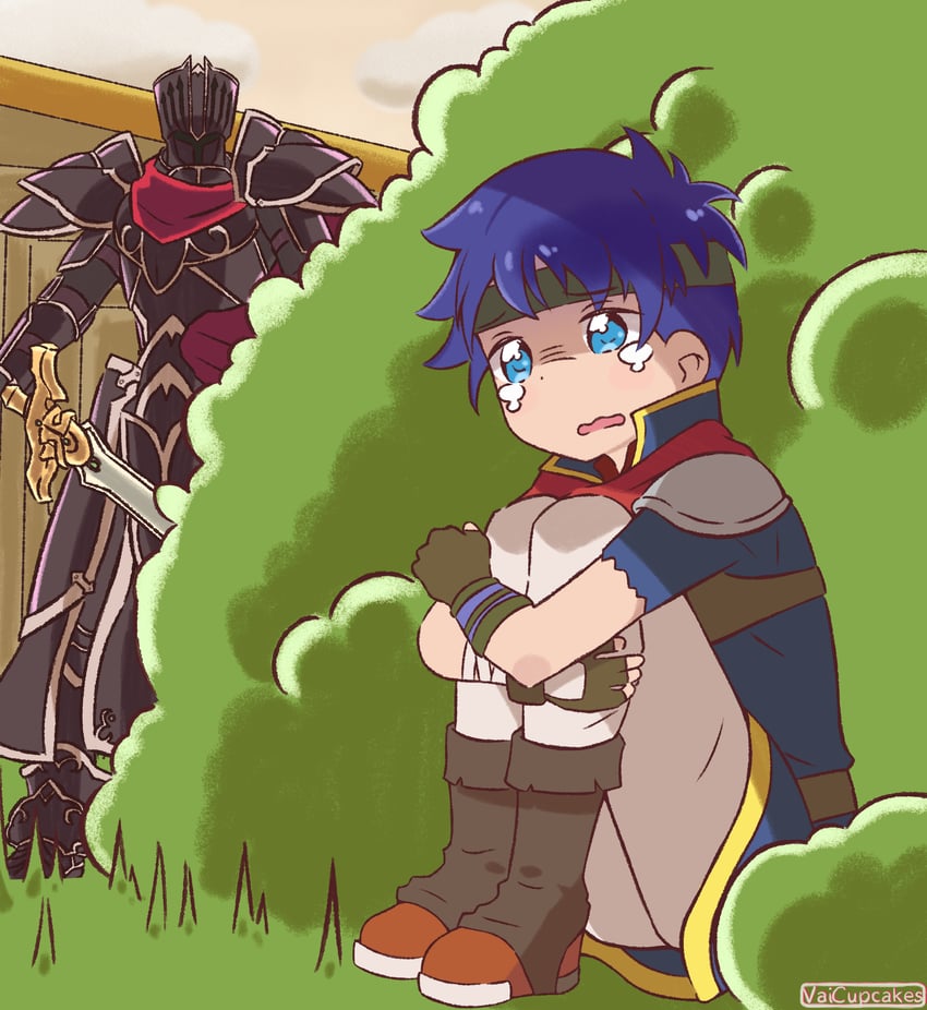ike and black knight (fire emblem and 1 more) drawn by vaicupcakes