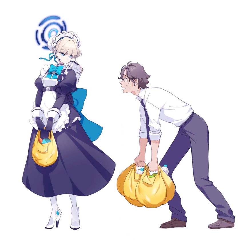 sensei and toki (blue archive) drawn by suyasuya_(user_tjnw5554)