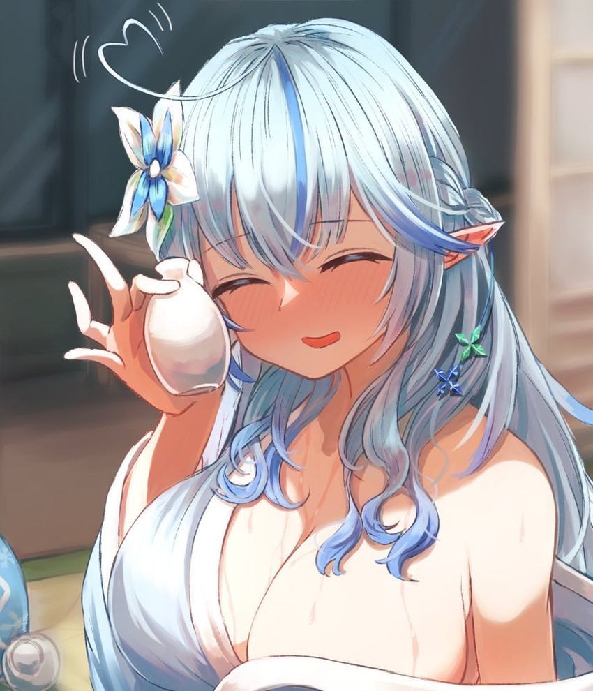 yukihana lamy and daifuku (hololive) drawn by roco_(rocoroco1115)