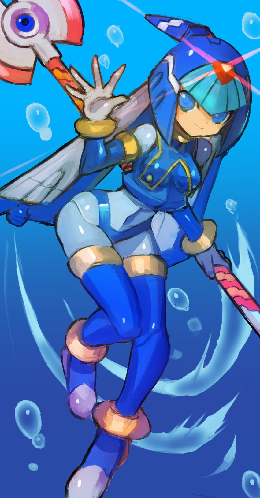 fairy leviathan (mega man and 1 more) drawn by dakusuta