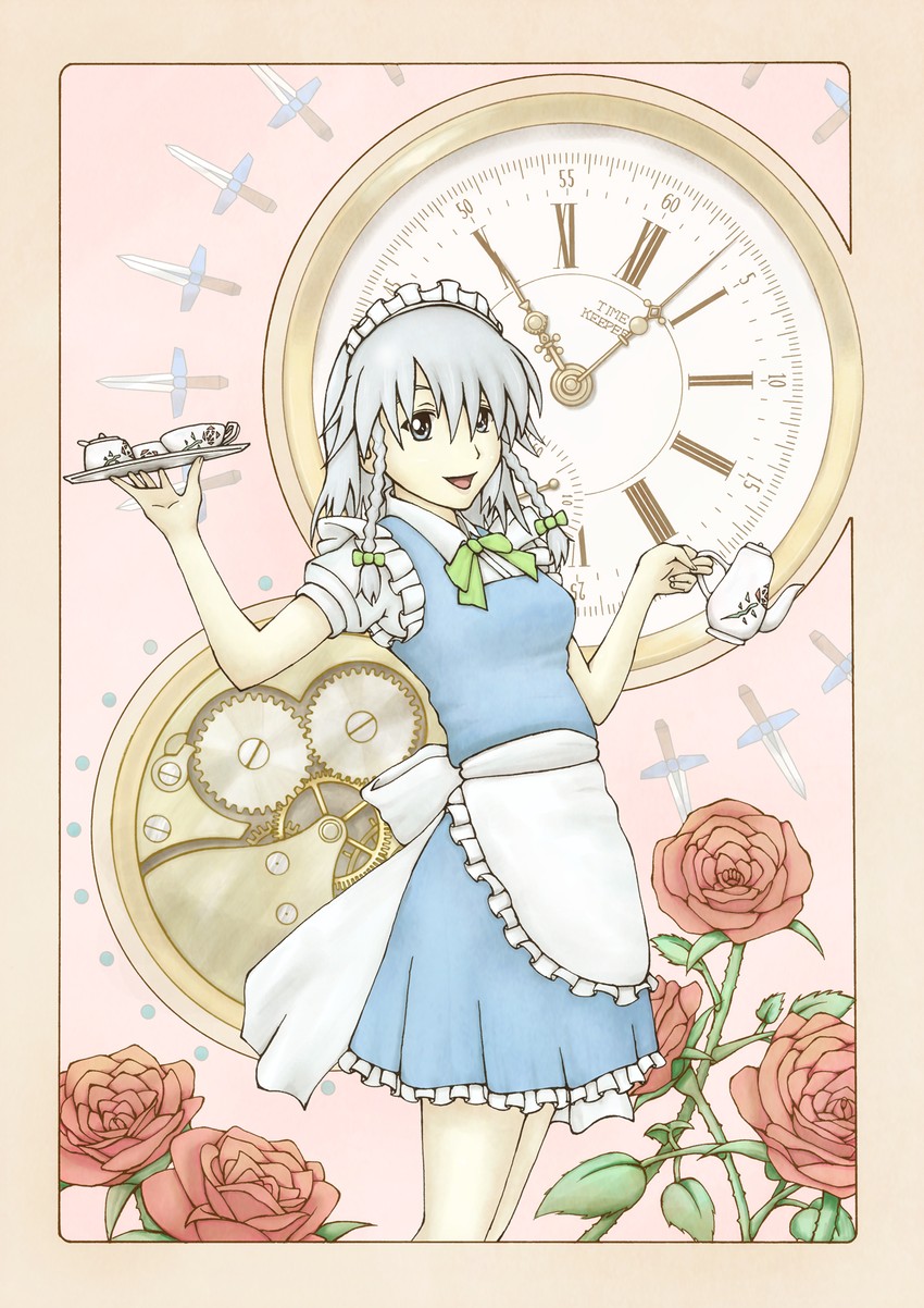 izayoi sakuya (touhou) drawn by naochi