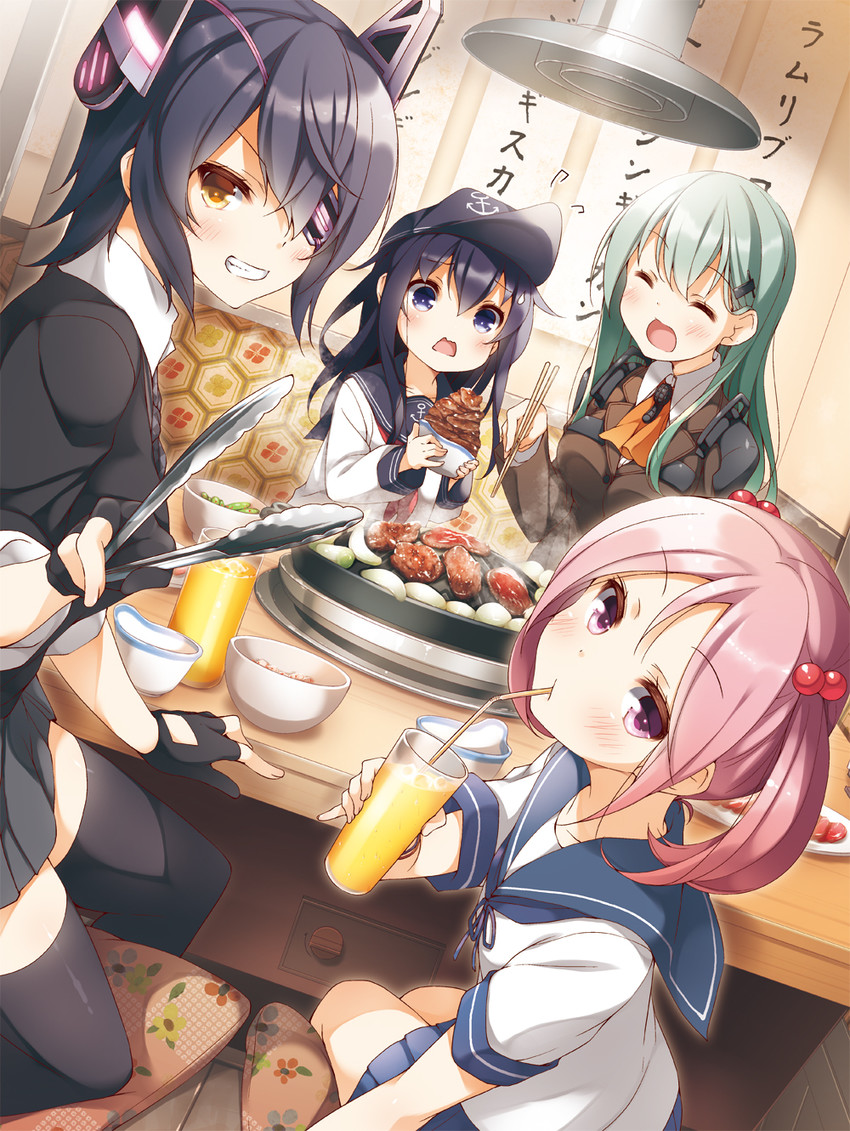 tenryuu, akatsuki, suzuya, and sazanami (kantai collection) drawn by yume_no_owari