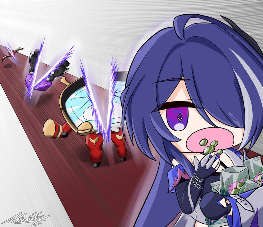 acheron (honkai and 1 more) drawn by makky_egokoro