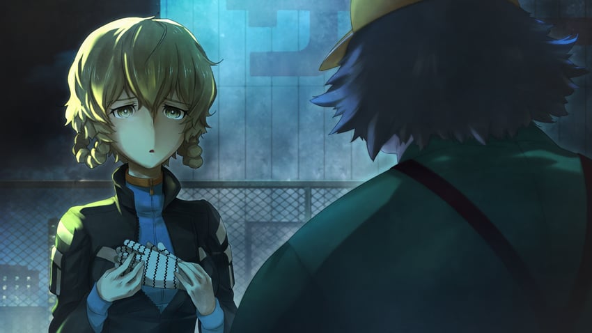 amane suzuha and hashida itaru (steins;gate and 1 more) drawn by huke