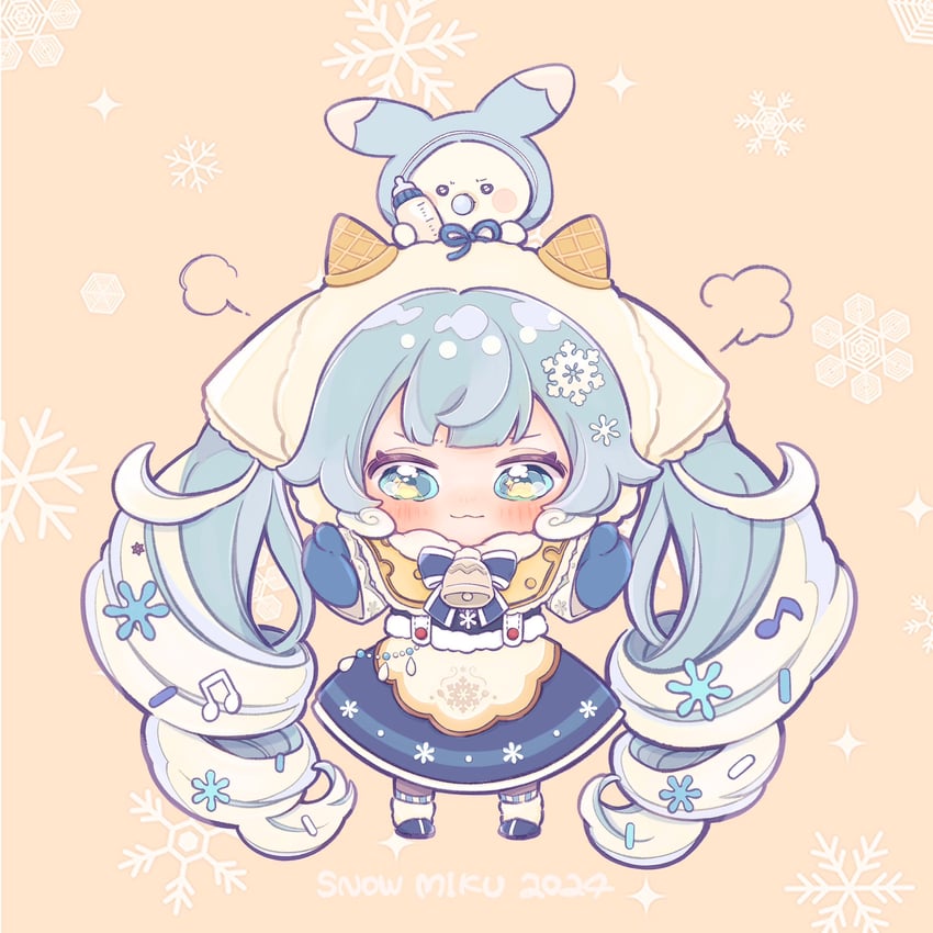 hatsune miku, yuki miku, and rabbit yukine (vocaloid) drawn by taran_(tara_ran125)