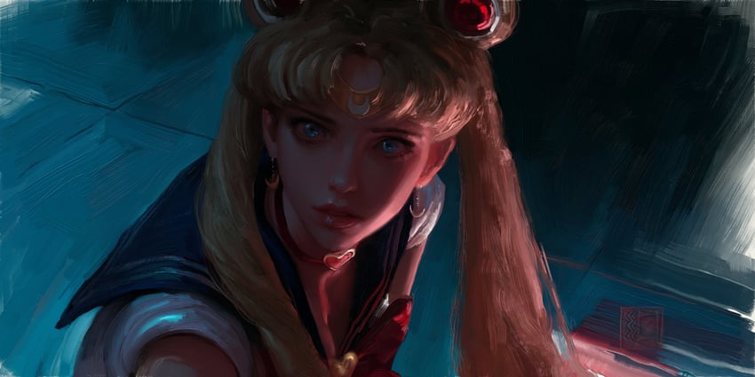 tsukino usagi and sailor moon (bishoujo senshi sailor moon and 1 more) drawn by whitehogiii