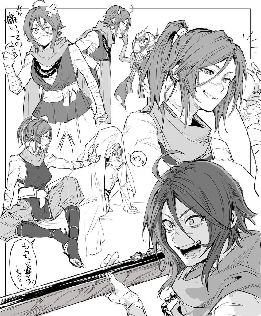 fujimaru ritsuka, sugitani zenjubou, and kashin koji (fate and 1 more) drawn by ichiya1115