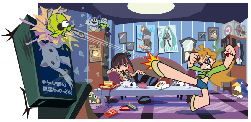 hatsune miku, kyubey, hirasawa yui, monkey d. luffy, stocking, and 10 more (vocaloid and 14 more) drawn by kisha_(quo_inari_taisha)