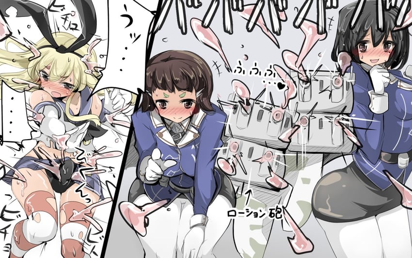 shimakaze, rensouhou-chan, haguro, myoukou, haguro kai ni, and 1 more (original and 1 more) drawn by name_john