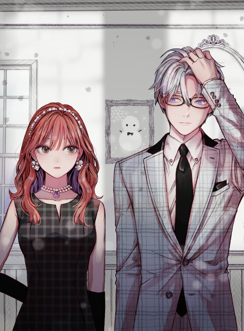 fuyutsuki mio and himuro yukiya (koori zokusei danshi to cool na douryou joshi) drawn by tonogaya