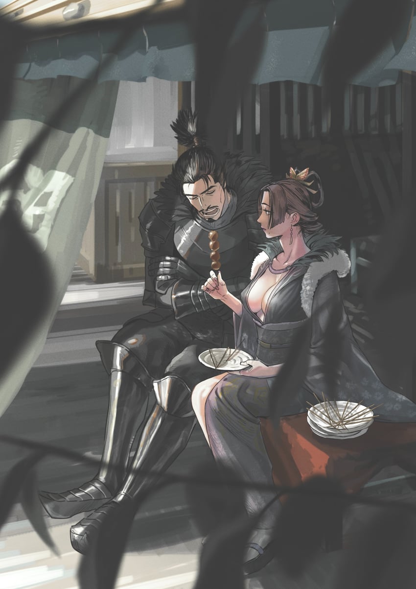 nouhime and oda nobunaga (sengoku musou) drawn by tobo_katsuo