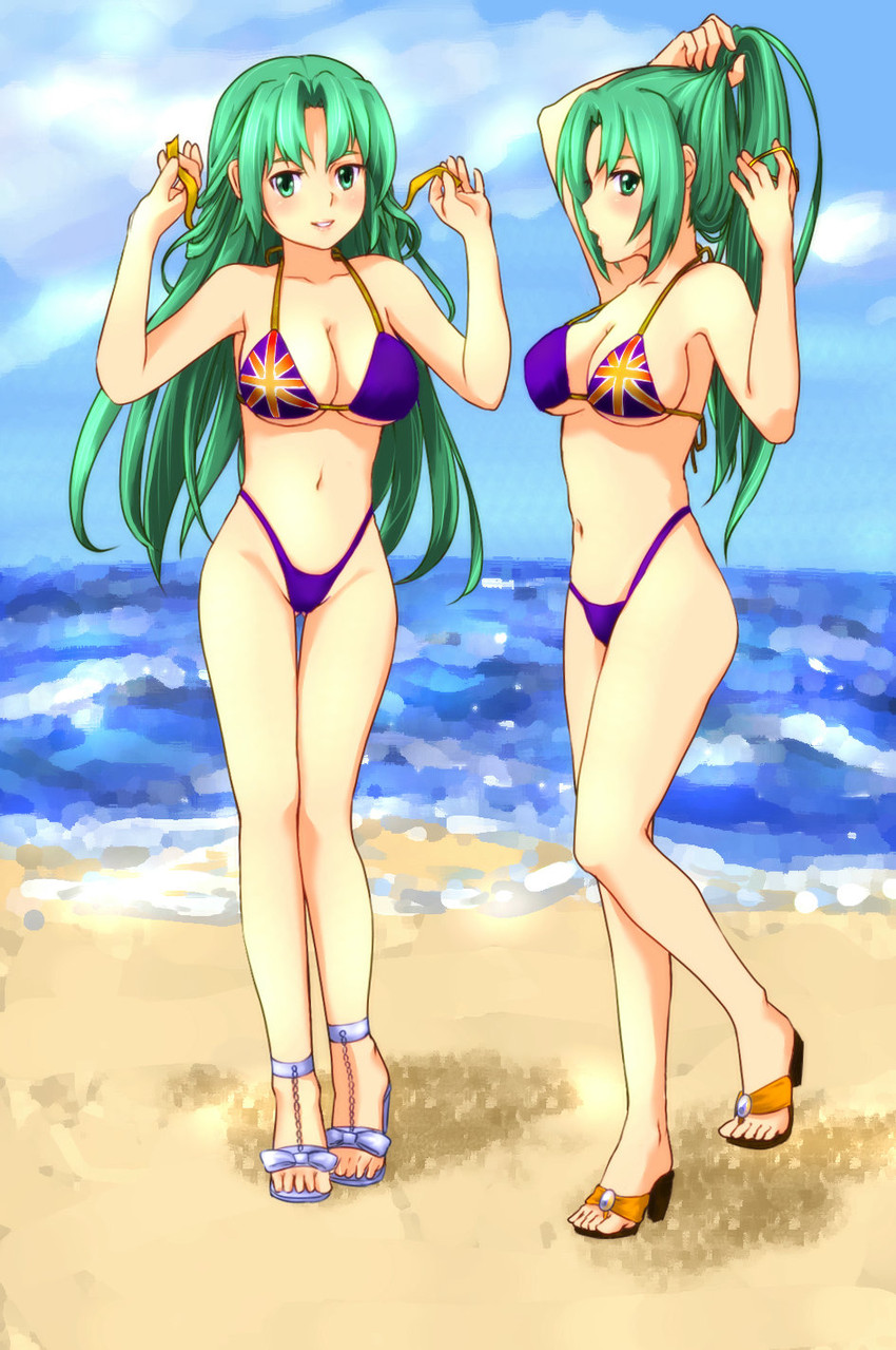 sonozaki mion and sonozaki shion (higurashi no naku koro ni) drawn by bakemata