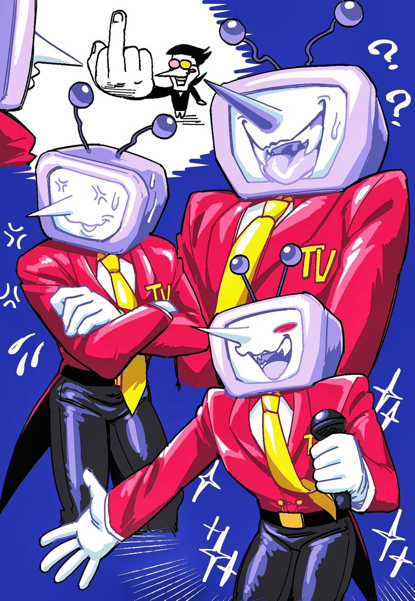 spamton g. spamton and ant tenna (deltarune) drawn by chantaro0611
