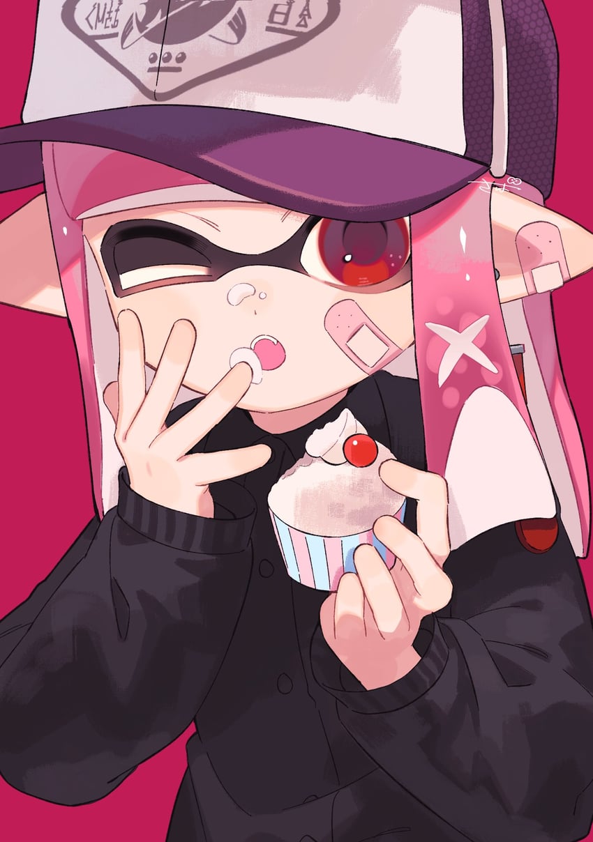 inkling player character and inkling girl (splatoon and 1 more) drawn by sabata_saba