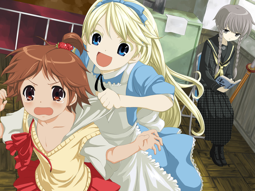 narukami yu, alice, hanamura yousuke, and kuma (persona and 3 more) drawn by zakki
