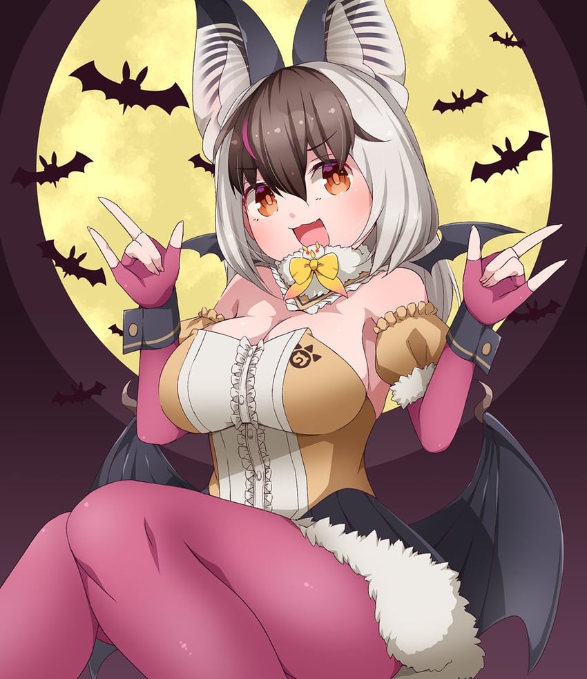 brown long-eared bat (kemono friends and 1 more) drawn by drias