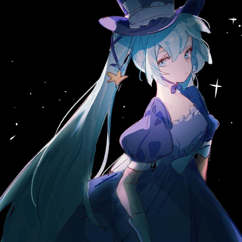 hatsune miku and magical mirai miku (vocaloid and 1 more) drawn by indai_(3330425)