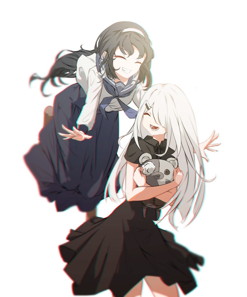 noir, haizumi, and shirakura ayame (noworld) drawn by 9h