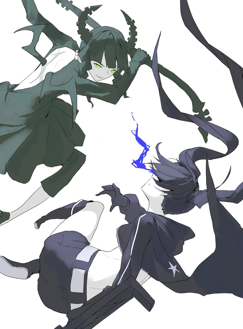 black rock shooter and dead master (black rock shooter) drawn by kuthi0510