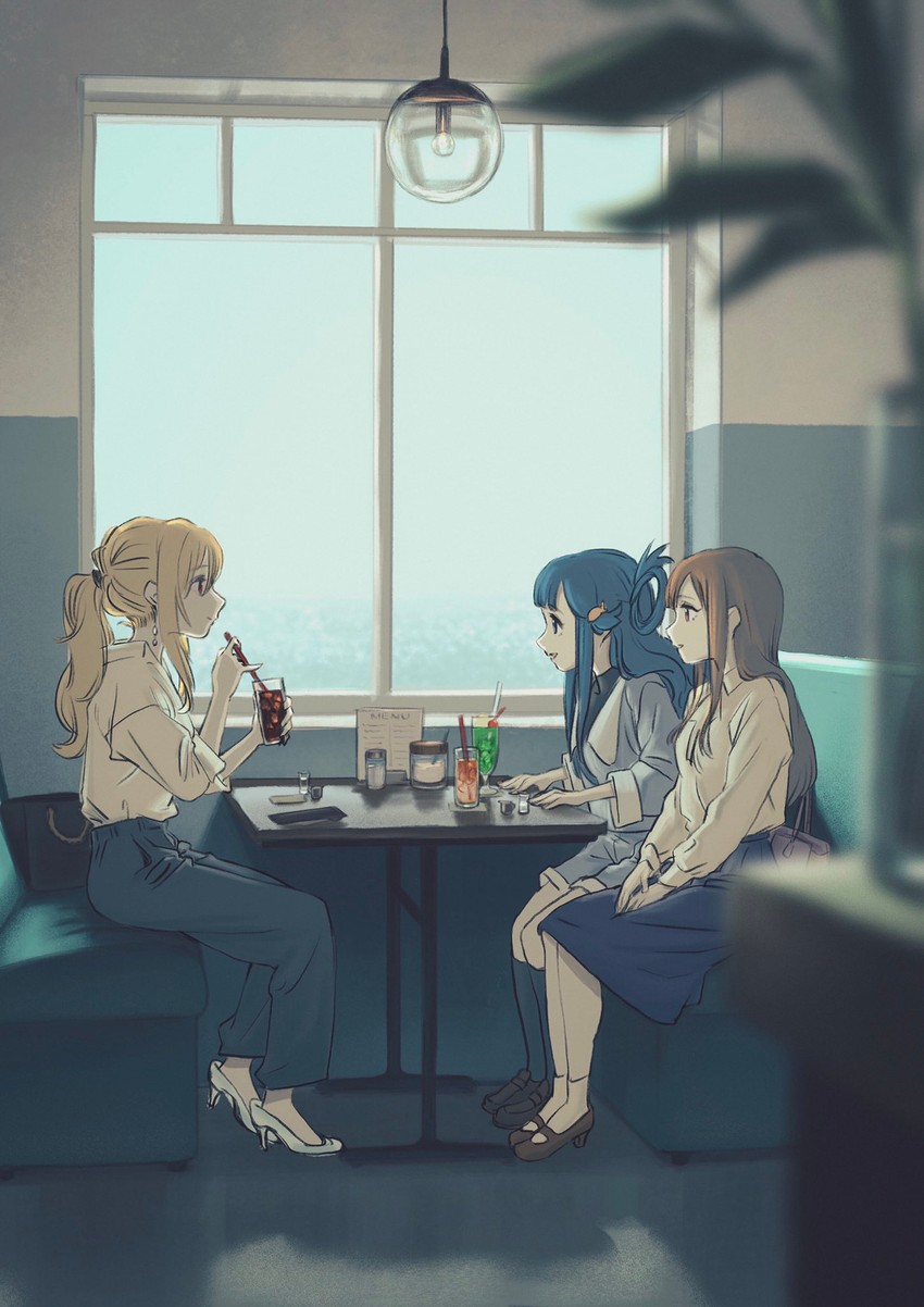 kurosaki chitose, mizumoto yukari, and asari nanami (idolmaster and 2 more) drawn by deg_(deguana)