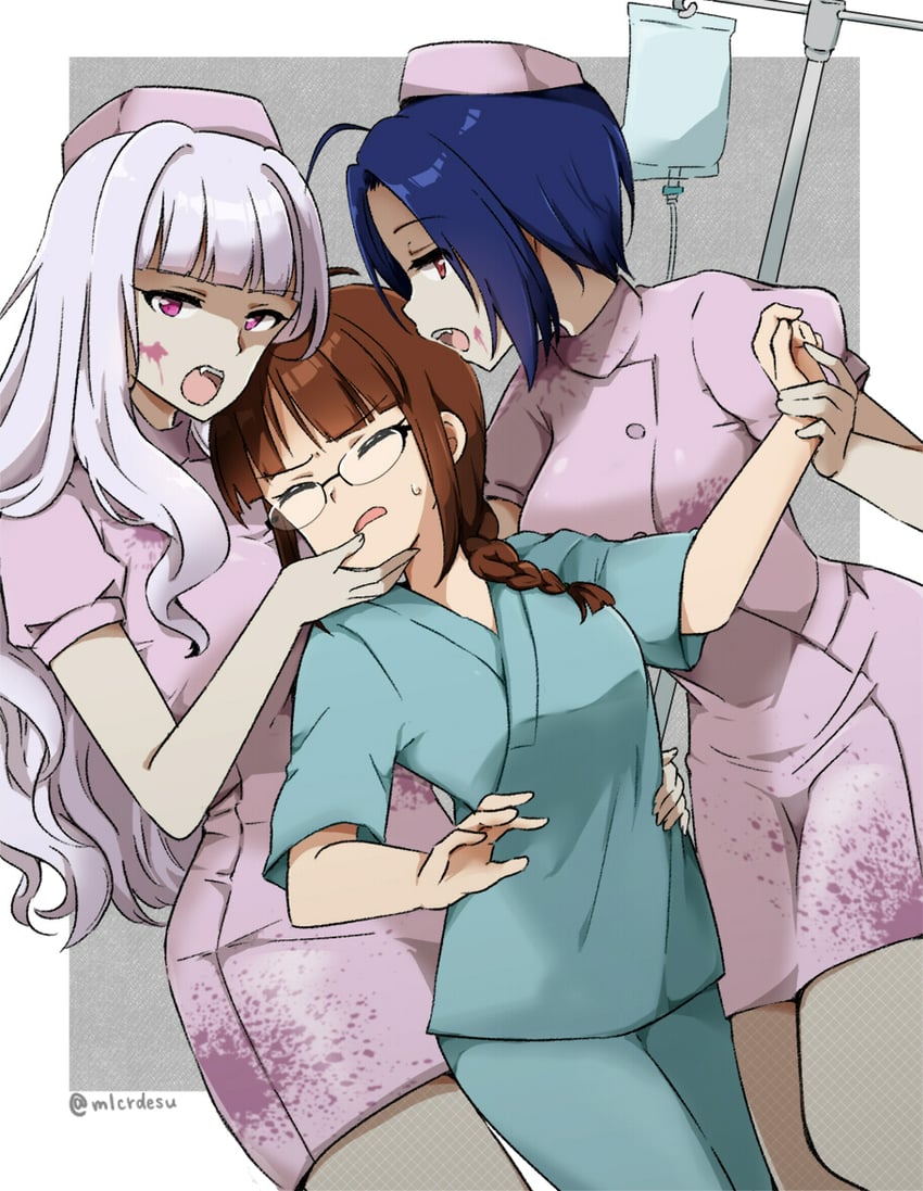 shijou takane, miura azusa, and akizuki ritsuko (idolmaster and 2 more) drawn by merukyara