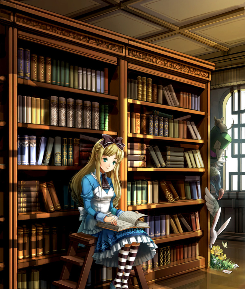 alice, white rabbit, mad hatter, and dormouse (original and 1 more) drawn by fujiwara_(fujiwara43)