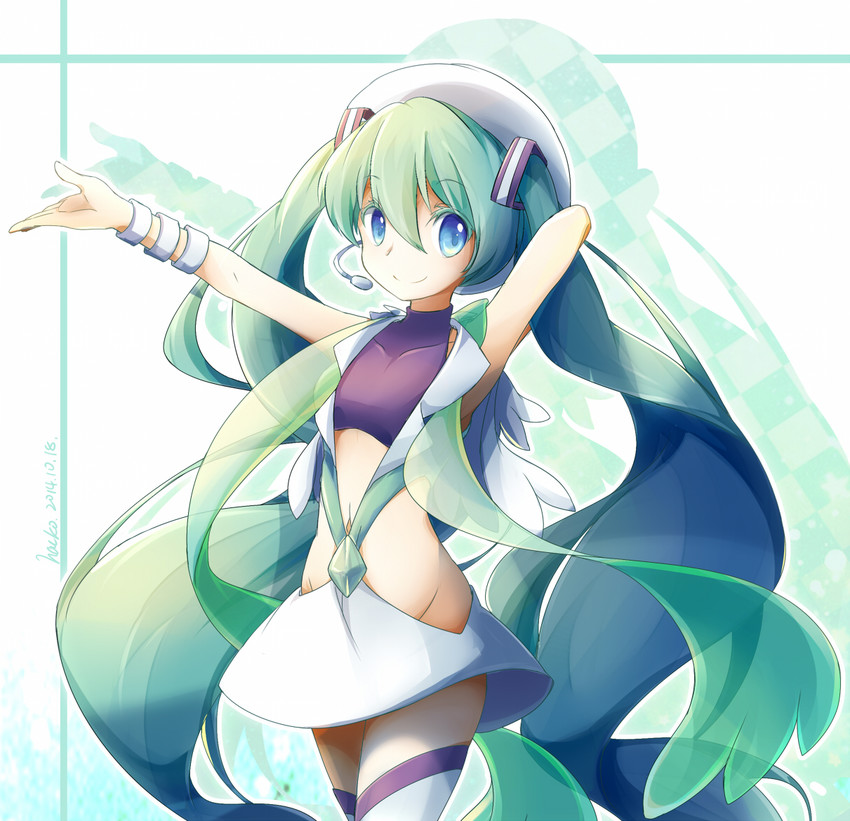 hatsune miku and wallace (pokemon and 2 more) drawn by hacko