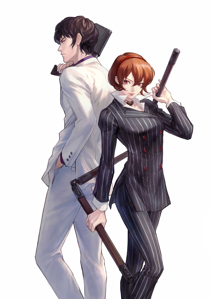 kuzunoha kyouji and rei reiho (devil summoner) drawn by qingxingzhen