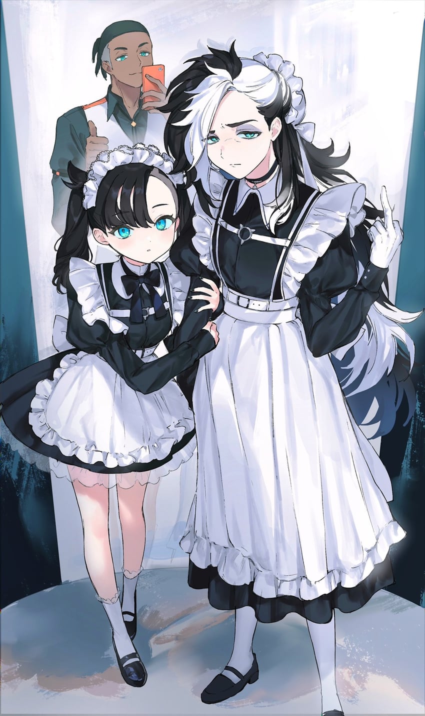 marnie, raihan, and piers (pokemon and 1 more) drawn by nekoyashiki_pushio