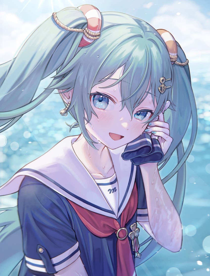hatsune miku and more more jump! miku (vocaloid and 1 more) drawn by vs0mr
